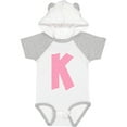 thumbnail image 1 of Inktastic Pink and White Polka Dots Letter K Boys or Girls Baby Bodysuit, 1 of 5