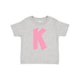 thumbnail image 1 of Inktastic Pink and White Polka Dots Letter K Boys or Girls Baby T-Shirt, 1 of 5