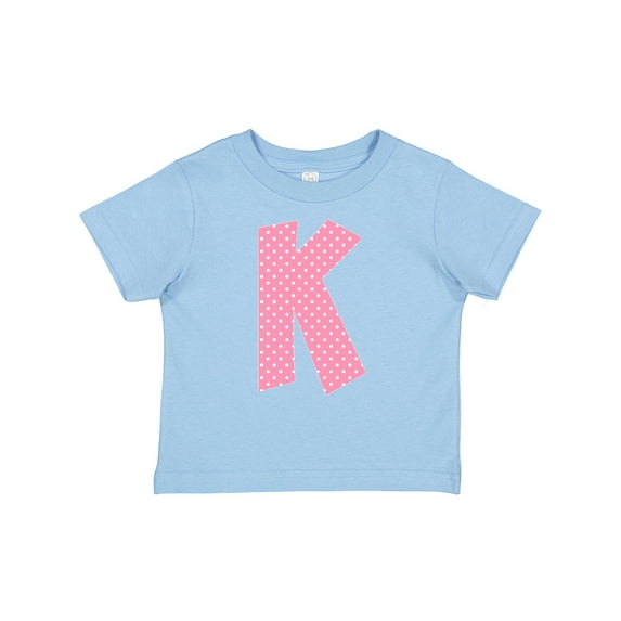 Inktastic Pink and White Polka Dots Letter K Boys or Girls Baby T-Shirt