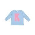 thumbnail image 1 of Inktastic Pink and White Polka Dots Letter K Boys or Girls Long Sleeve Toddler T-Shirt, 1 of 5