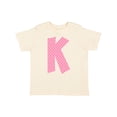 thumbnail image 1 of Inktastic Pink and White Polka Dots Letter K Boys or Girls Toddler T-Shirt, 1 of 5