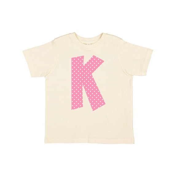 Inktastic Pink and White Polka Dots Letter K Boys or Girls Toddler T-Shirt