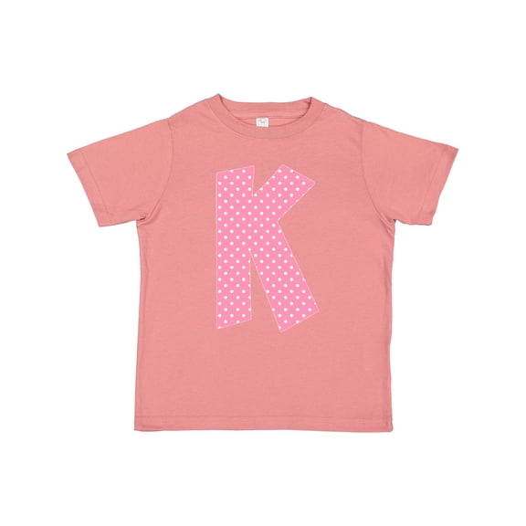 Inktastic Pink and White Polka Dots Letter K Boys or Girls Toddler T-Shirt