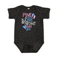 thumbnail image 1 of Inktastic Pink or Blue, Big Brother Loves You Footprints and Heart Boys Baby Bodysuit, 1 of 5