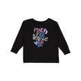 thumbnail image 1 of Inktastic Pink or Blue, Big Brother Loves You Footprints and Heart Boys Long Sleeve Toddler T-Shirt, 1 of 5