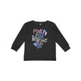 thumbnail image 1 of Inktastic Pink or Blue, Big Brother Loves You Footprints and Heart Boys Long Sleeve Toddler T-Shirt, 1 of 5