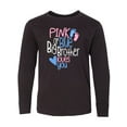 thumbnail image 1 of Inktastic Pink or Blue, Big Brother Loves You Footprints and Heart Long Sleeve Youth T-Shirt, 1 of 5