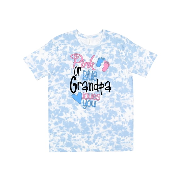 Inktastic Pink or Blue, Grandpa Loves You Footprints and Heart T-Shirt