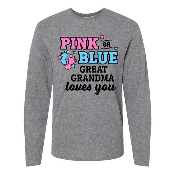 Inktastic Pink or Blue Great Grandma Loves You Long Sleeve T-Shirt