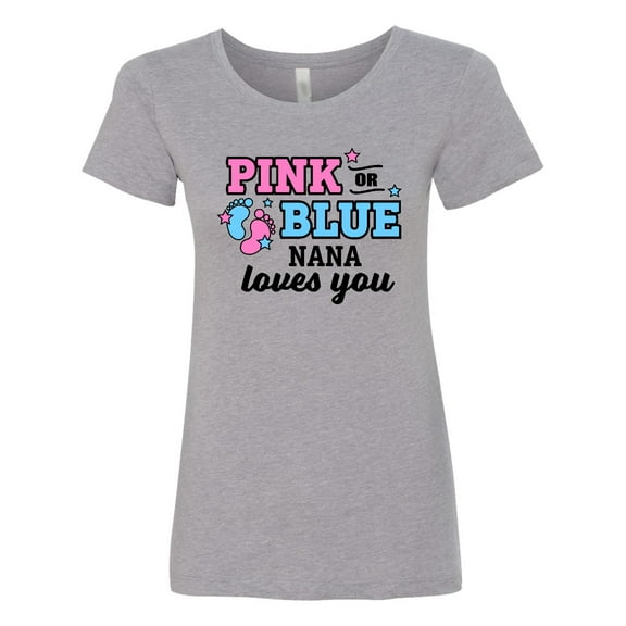 Inktastic Pink or Blue Nana Loves You Women's T-Shirt