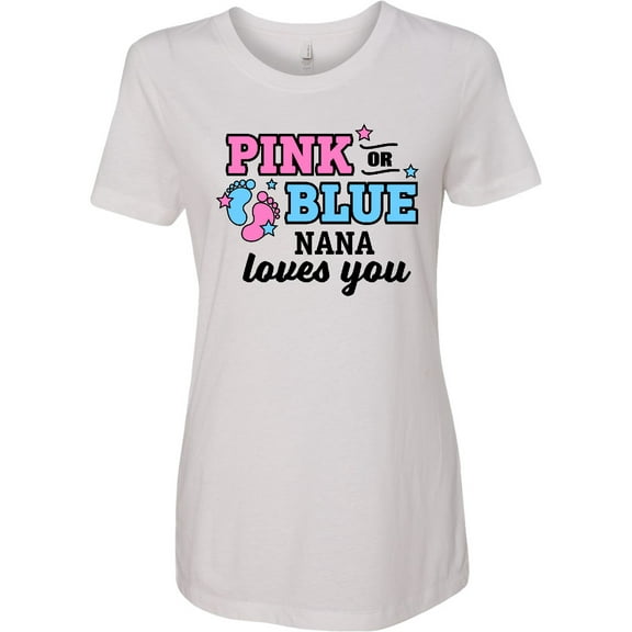 Inktastic Pink or Blue Nana Loves You Women's T-Shirt
