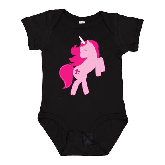 Inktastic Pink unicorn Girls Baby Bodysuit