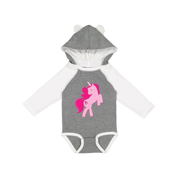 Inktastic Pink unicorn Girls Long Sleeve Baby Bodysuit