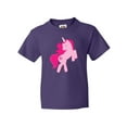 thumbnail image 1 of Inktastic Pink unicorn Youth T-Shirt, 1 of 5