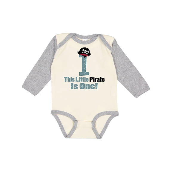 Inktastic Pirate 1st Birthday Boys Long Sleeve Baby Bodysuit