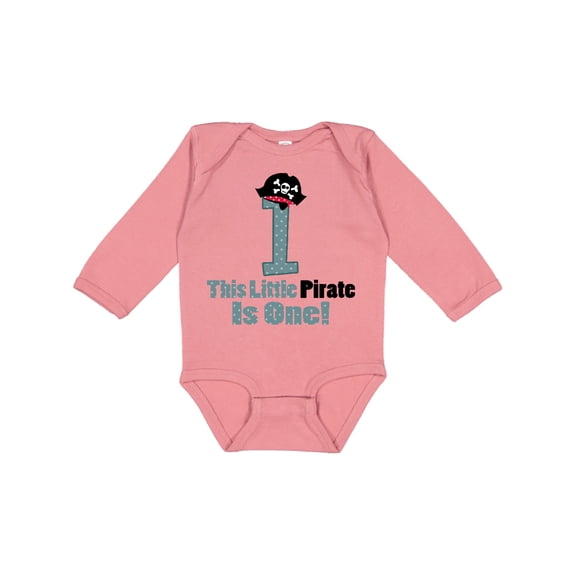 Inktastic Pirate 1st Birthday Boys Long Sleeve Baby Bodysuit