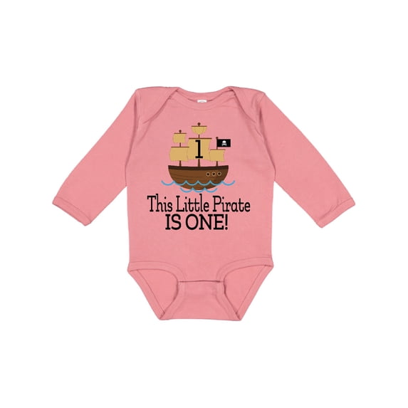 Inktastic Pirate 1st Birthday Party Boys Long Sleeve Baby Bodysuit