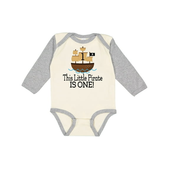 Inktastic Pirate 1st Birthday Party Boys Long Sleeve Baby Bodysuit