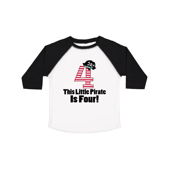 Inktastic Pirate 4th Birthday Party Boys or Girls Toddler T-Shirt