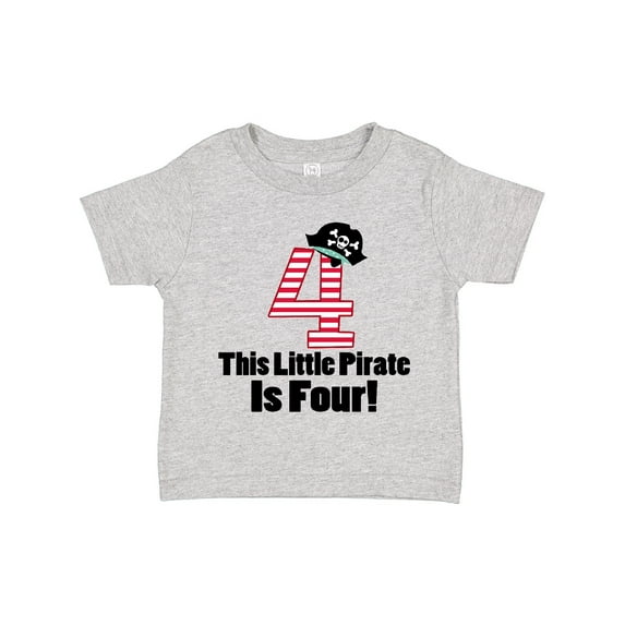 Inktastic Pirate 4th Birthday Party Boys or Girls Toddler T-Shirt
