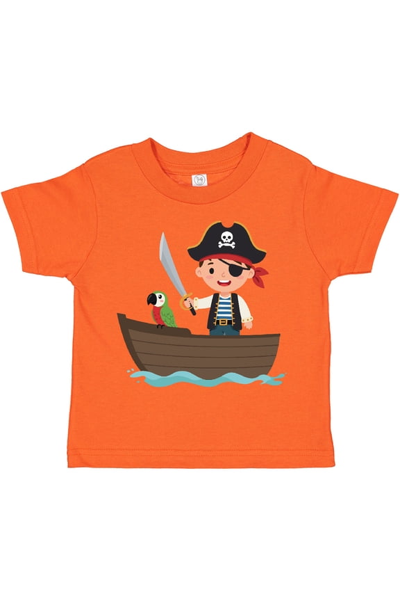 Pirate Boy and Parrot Boys Toddler T-Shirt