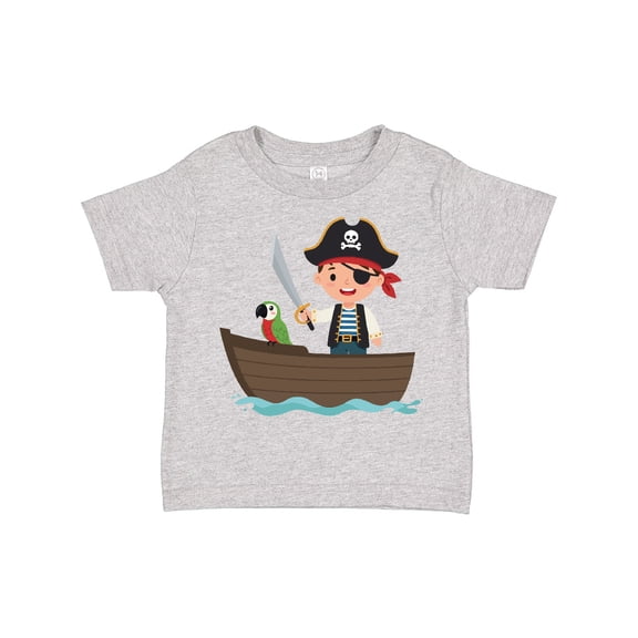 Inktastic Pirate Boy and Parrot Boys Toddler T-Shirt