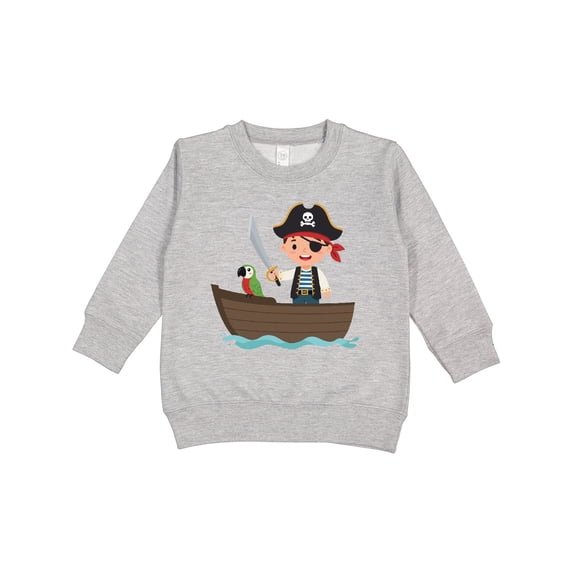 Inktastic Pirate Boy and Parrot Toddler Sweatshirt