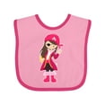 thumbnail image 1 of Inktastic Pirate Captain Girls Baby Bib, 1 of 4