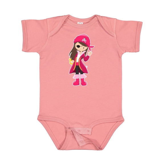 Inktastic Pirate Captain Girls Baby Bodysuit