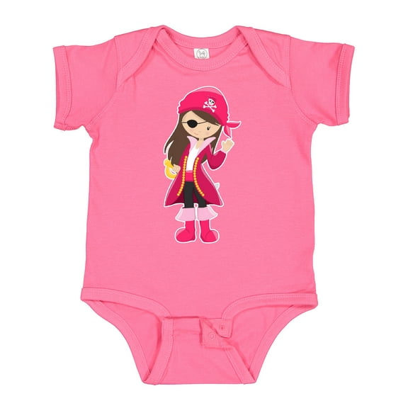 Inktastic Pirate Captain Girls Baby Bodysuit