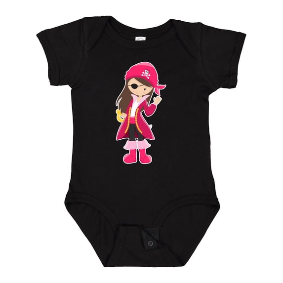 Inktastic Pirate Captain Girls Baby Bodysuit