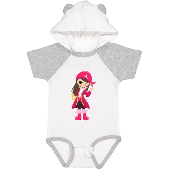 Inktastic Pirate Captain Girls Baby Bodysuit