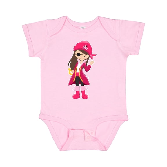 Inktastic Pirate Captain Girls Baby Bodysuit