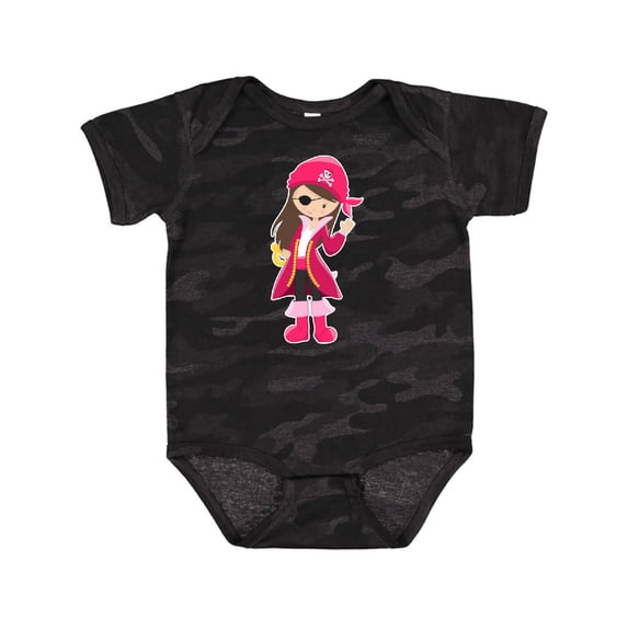 Inktastic Pirate Captain Girls Baby Bodysuit
