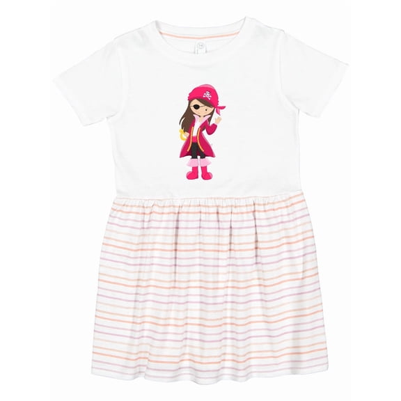 Inktastic Pirate Captain Girls Toddler Dress