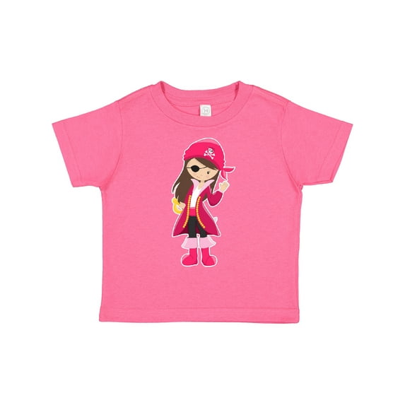 Inktastic Pirate Captain Girls Toddler T-Shirt