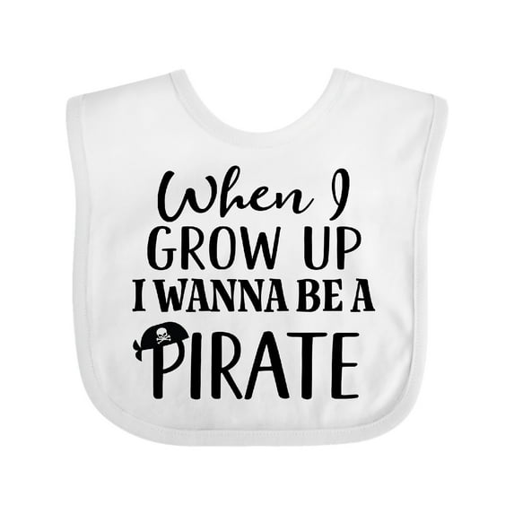 Inktastic Pirate Future Childs Boys or Girls Baby Bib