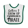thumbnail image 1 of Inktastic Pirate Future Childs Boys or Girls Baby Bib, 1 of 4