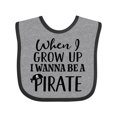 thumbnail image 1 of Inktastic Pirate Future Childs Boys or Girls Baby Bib, 1 of 4