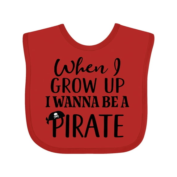 Inktastic Pirate Future Childs Boys or Girls Baby Bib
