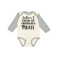 thumbnail image 1 of Inktastic Pirate Future Childs Boys or Girls Long Sleeve Baby Bodysuit, 1 of 5