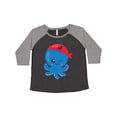 thumbnail image 1 of Inktastic Pirate Octopus, Blue Octopus With Red Pirate Hat Women's Plus Size T-Shirt, 1 of 5