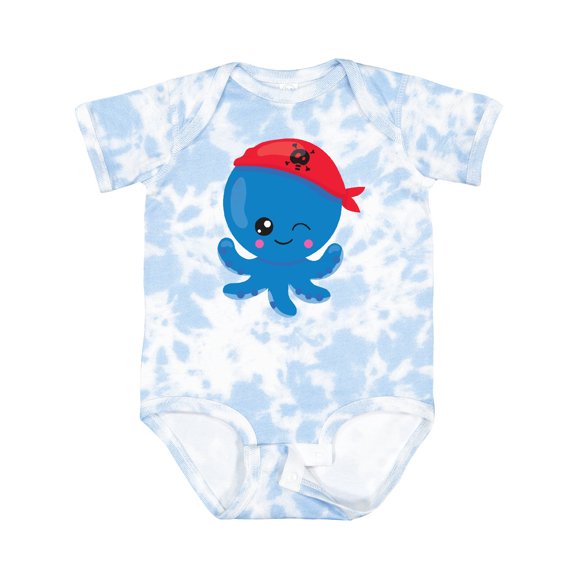 Inktastic Pirate Octopus, Cute Octopus, Little Octopus Boys or Girls Baby Bodysuit