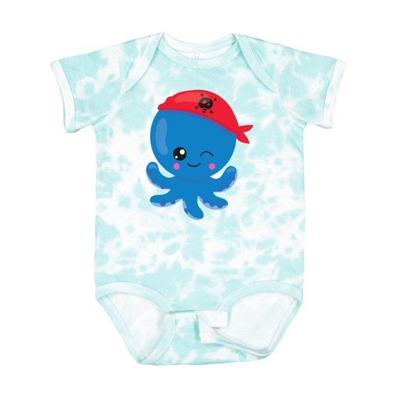 Inktastic Pirate Octopus, Cute Octopus, Little Octopus Boys or Girls Baby Bodysuit