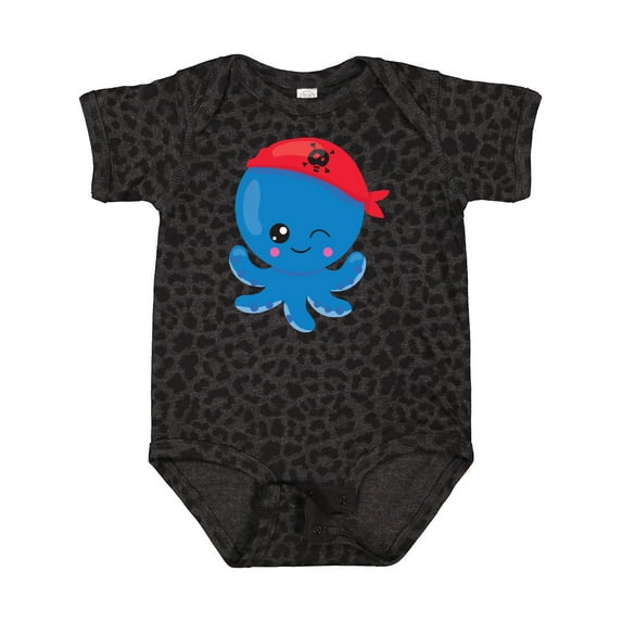 Inktastic Pirate Octopus, Cute Octopus, Little Octopus Boys or Girls Baby Bodysuit
