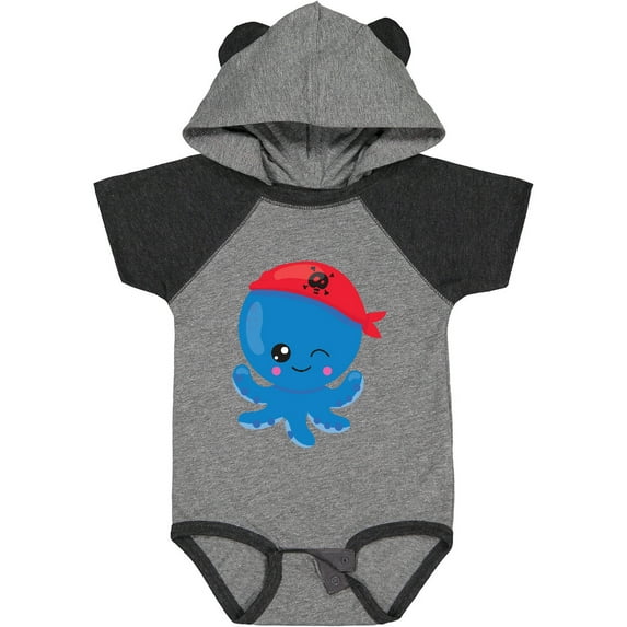 Inktastic Pirate Octopus, Cute Octopus, Little Octopus Boys or Girls Baby Bodysuit