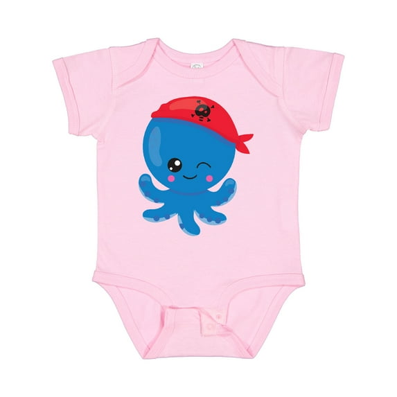 Inktastic Pirate Octopus, Cute Octopus, Little Octopus Boys or Girls Baby Bodysuit