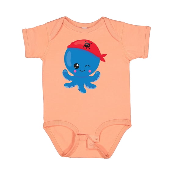 Inktastic Pirate Octopus, Cute Octopus, Little Octopus Boys or Girls Baby Bodysuit