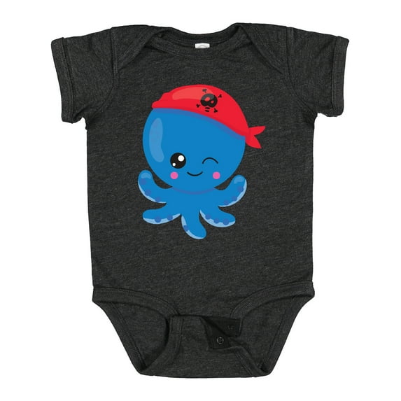 Inktastic Pirate Octopus, Cute Octopus, Little Octopus Boys or Girls Baby Bodysuit
