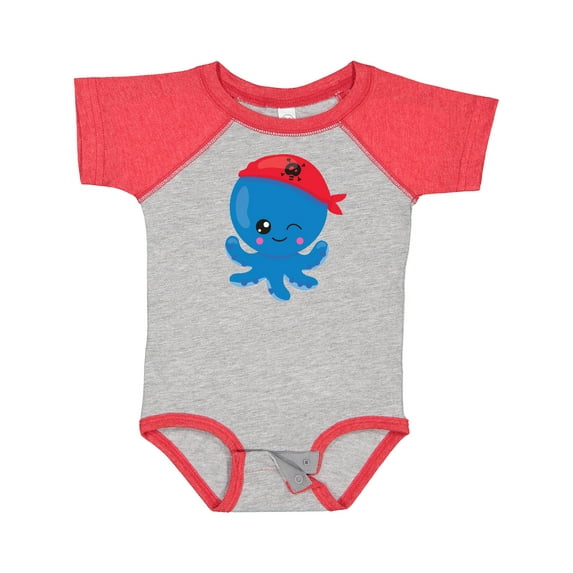 Inktastic Pirate Octopus, Cute Octopus, Little Octopus Boys or Girls Baby Bodysuit